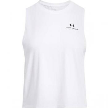 Maglietta senza maniche Rush Energy Crop bianca/nera L