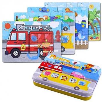 BBLIKE Puzzle en Bois, 9, 12, 15, 20 Pièces, Jouet pour Garçons et Filles