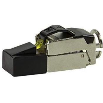 LogiLink MP0081 Spina confezionabile sul campo, Cat.8.1, schermata, PrimeLine MP0081 Nero, Argento 1 pz