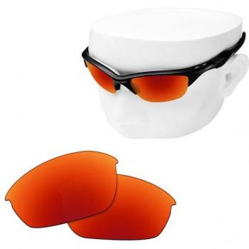 OOWLIT Polarized Fire Red Mirror Lenses for Oakley Half Jacket 2.0 OO9144