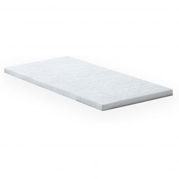 Idliterie Surmatelas Mousse Haute Résilience Déhoussable 35 kg/m³ 7 Zones 80×200 cm Blanc