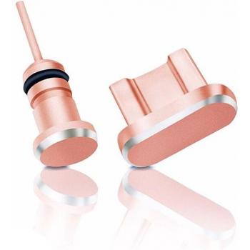 Kit de charge anti‑poussière avec écouteur – câble micro‑USB, support métallique, universel