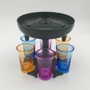 Dispenser Vaso 6-Tiro con 6 Copas de Acrílico