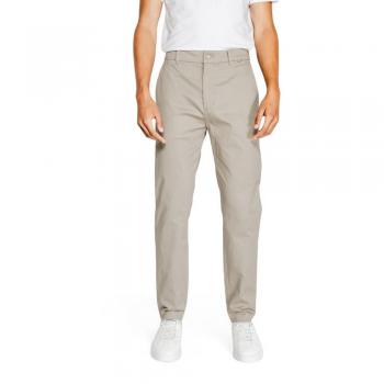Calvin Klein Beige Slim Trousers with Zip Button Fastening