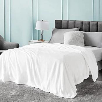 All-Season White Flannel Blanket