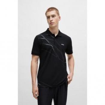 Polo Corta Manga Negro BOSS Outlet 2024