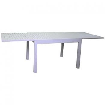 Tavolo alluminio sullivan allungabile bianco 90x90/180 cm
