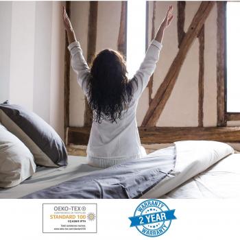 Drap-Housse Doux Toucher Peau de Pêche 160 x 200 cm