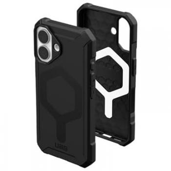 Coque Sécurité UAG Essential pour iPhone 16 – Noir, Fonction MagSafe
