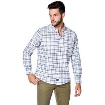 Camisa Oxford de Hombre Corte Regular Cuadros Spagnolo
