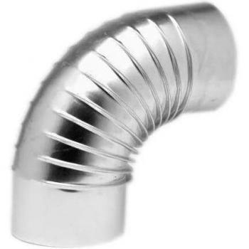 Ten Coudes Plissés Eq. 90° Fer Aluminium, Diamètre 111