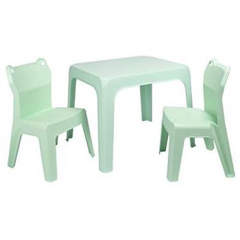 Set de Silla y Mesa Infantil Jan Frog 2+1 Aquamint
