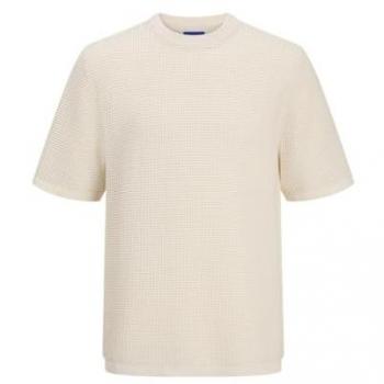 Jack & Jones Gestricktes T-Shirt in Offwhite