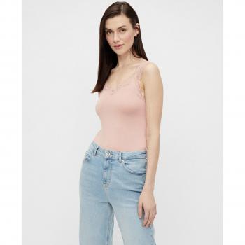 Pieces Damen Top 'Barbera' mit Spitzenbesatz, Größe XL
