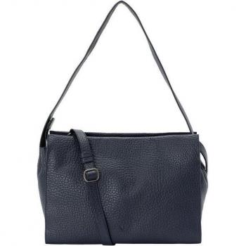 Blue Leather Shoulder Bag 32 cm