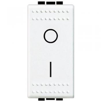 Bticino living light interruttore bipolare 2 poli 16a 1 modulo incasso frutto bianco n4002n