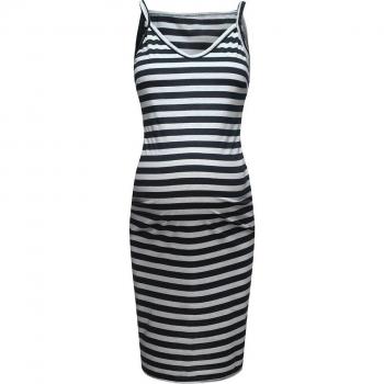 Breastfeeding Friendly Striped Maternity Dress
