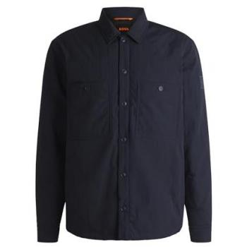 BOSS Orange Regular Fit Hemdjacke Locky – dunkelblau, Größe XXL, Herren