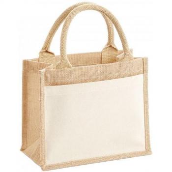 Borsa in juta con tasca