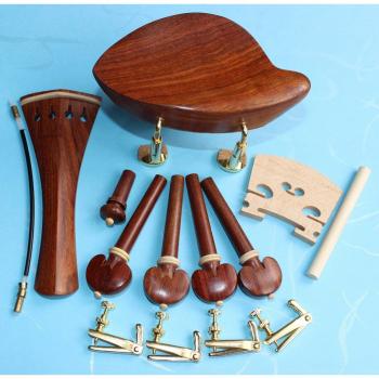 Rosewood 4/4 con accesorios esenciales: puente, chinrest, endpin, sintonizador y cordal