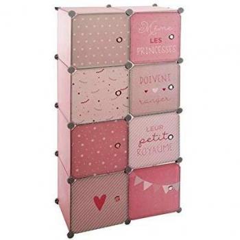 Rosa Kinder Kleiderschrank & Boxen Set – Atmosphera 158811A