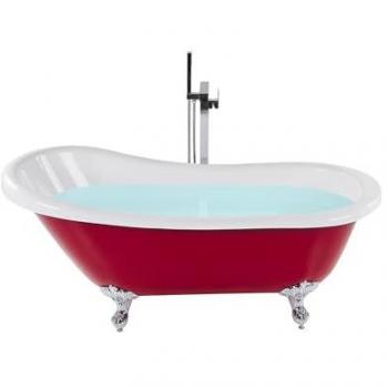 Vasca da Bagno in Acrilico Sanitario Rosso 170 x 80 cm