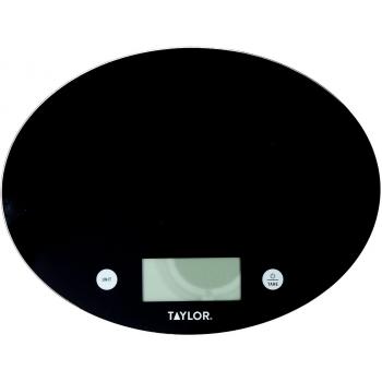 Taylor Black Glass Digital Kitchen Scale, 5kg Capacity