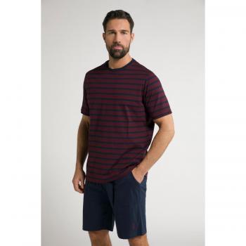 6XL Plus Size Men's Short Pajama Set, Purple, Cotton, JP1880