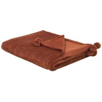 Saitler Decke Beliani Goldbraun 200 × 220 cm