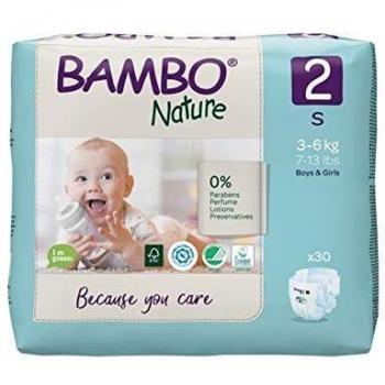 BAMBO Nature Babywindel Größe S, 3–6 kg, 30er-Pack