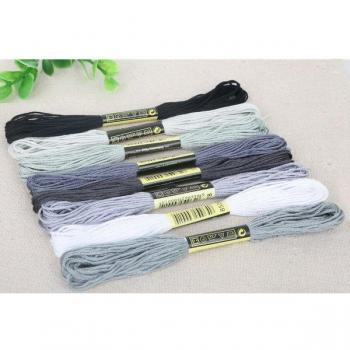8pcs/lot Colorful 7.5m Cotton Embroidery Thread for Crafting