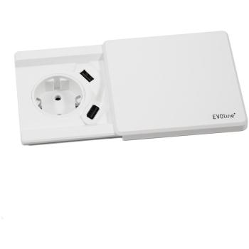 EVOline Square80 CAT6 Einbausteckdose, weiß