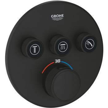 Grohe Grohtherm SmartControl 29508KF0 thermostat noir avec 3 vannes d'arrêt