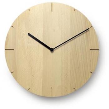 Natuhr Massivholz-Wanduhr mit geräuscharmem Quarzwerk, 30 cm