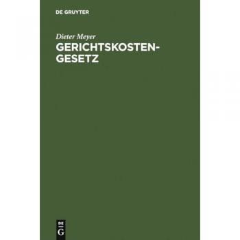 Kommentar zum Gerichtskostengesetz (De Gruyter)