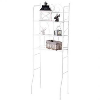 Eisenbadregal CLP Pinar – 60x35 cm, 165 cm, 3 Böden, weiß, Landhaus‑Stil