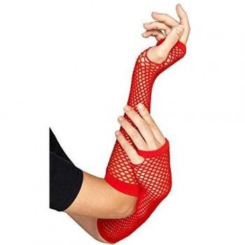 SMIFFYS Guanti a rete rossi lunghi per adulti