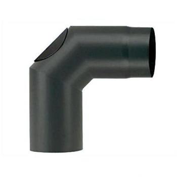 Gomito d'acciaio 90° con ispezione 15 cm Aeternum