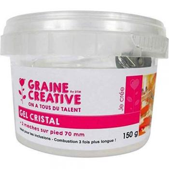 Crystal Gel Candle Making Kit – DTM 150g Transparent with Dual Wicks – Creative Hobbies