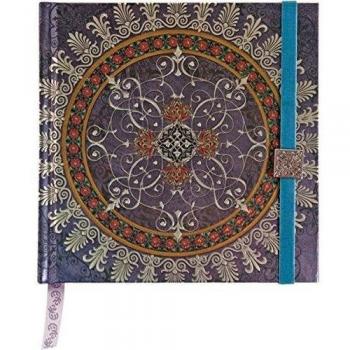 Cuaderno mandala goma azul