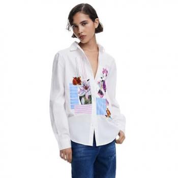 Floral Cotton Top by Desigual – Minnie White L