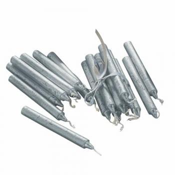 Set de 12 bougies Bauceau argentées