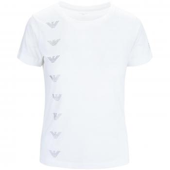 T-Shirt Emporio Armani per Donna, Bianco e Argento