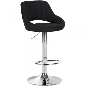 Sgabello Milet con Rivestimento in Tessuto Nero