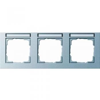 Matte Aluminum 3-Gang Frame