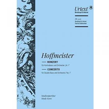 Konzert für Kontrabass und Orchester Nr. 1: Studienpartitur, Urtextausgabe für Kontrabass solo, Orchester