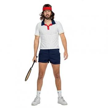 Wilbers Tennis Spieler Kostüm 80er Jahre Herren Größe 48