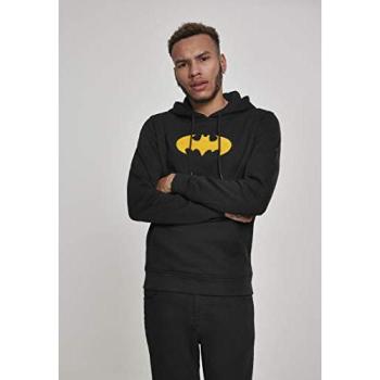 Mister Tee Herren Pullover Batman Patch Hoody Schwarz (S)