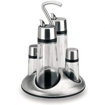 Vinagrera Luxe 4 Piezas con Soporte de Lacor