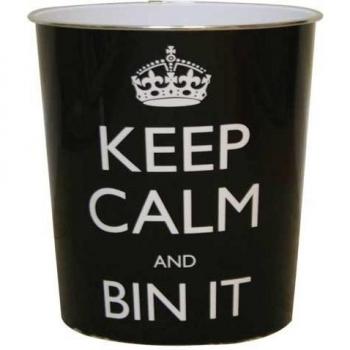 L Keep Calm & Bin It Waste Paper Bin